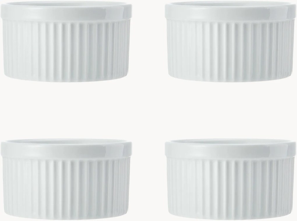 Porcelánové zapekacie misky Chalk, 4 ks