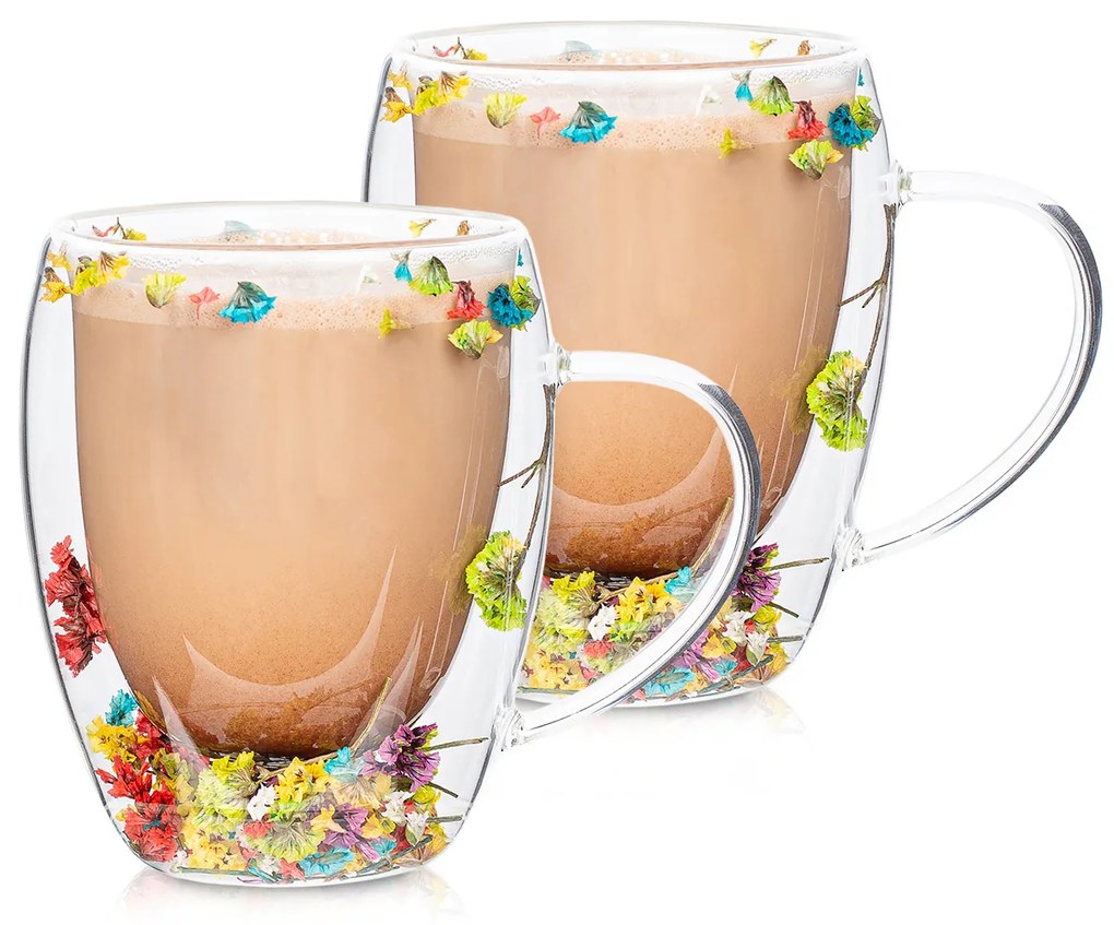 4Home Termo pohár Flowers Hot&Cool 350 ml, 2 ks