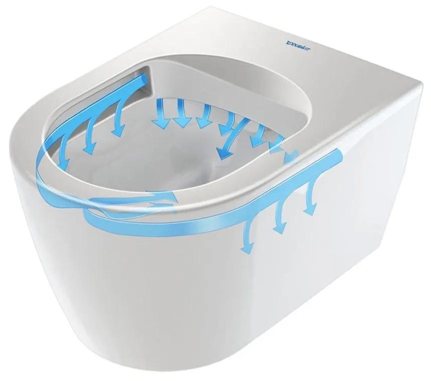 DURAVIT ME by Starck závesné WC Rimless Compact, s hlbokým splachovaním, 370 x 480 mm, biela, s povrchom HygieneGlaze, 2530092000