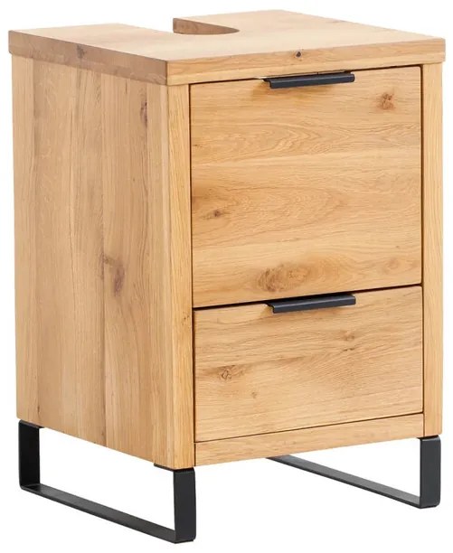 Drevená skrinka pod umývadlo s otvorom pre odpad York dub 40cm