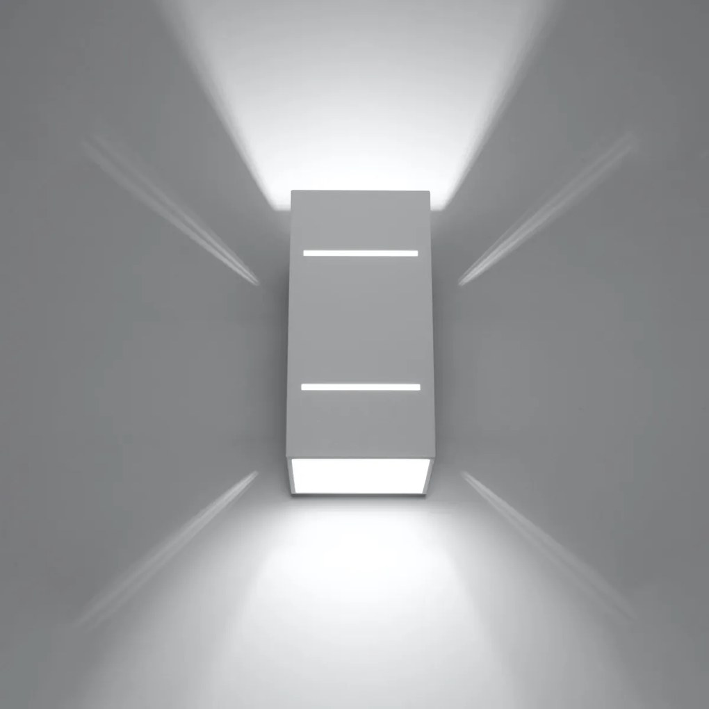 Nástenné svietidlo Blocco, 1x biele kovové tienidlo