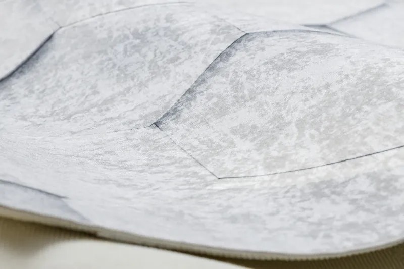 Dywany Łuszczów, Kusový koberec ANDRE Hexagon 3D 1180, 120x170, šedá, chodba / predsieň