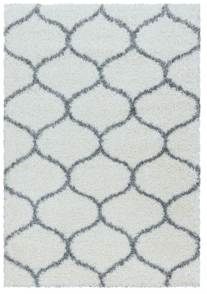 Ayyildiz, Kusový koberec Salsa Shaggy 3201 cream, 80x250, biela, obývacia izba