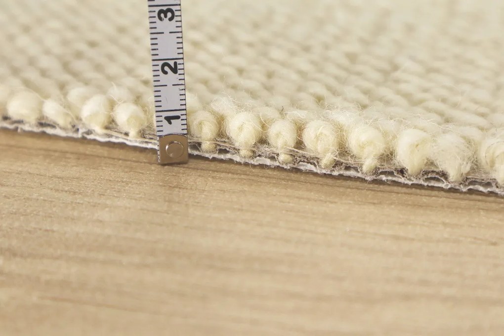 Koberec metráž Alfawool 86 biely, na mieru, šíře 4m,5m, béžová, ab (mriežka), obývacia izba, Avanti
