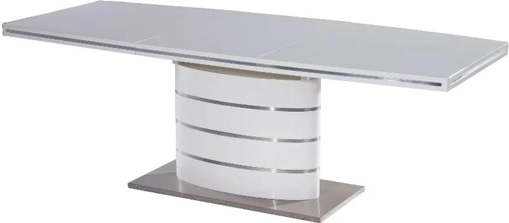 Najlacnejsinabytok FANO rozkladací jedálenský stôl 120, biely lesk | BIANO