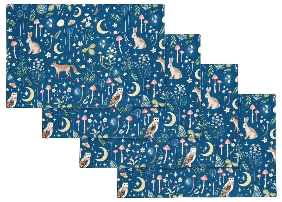 Bavlnené prestieranie v súprave 4 ks 30x46 cm Enchanted Twilight Animals – Catherine Lansfield