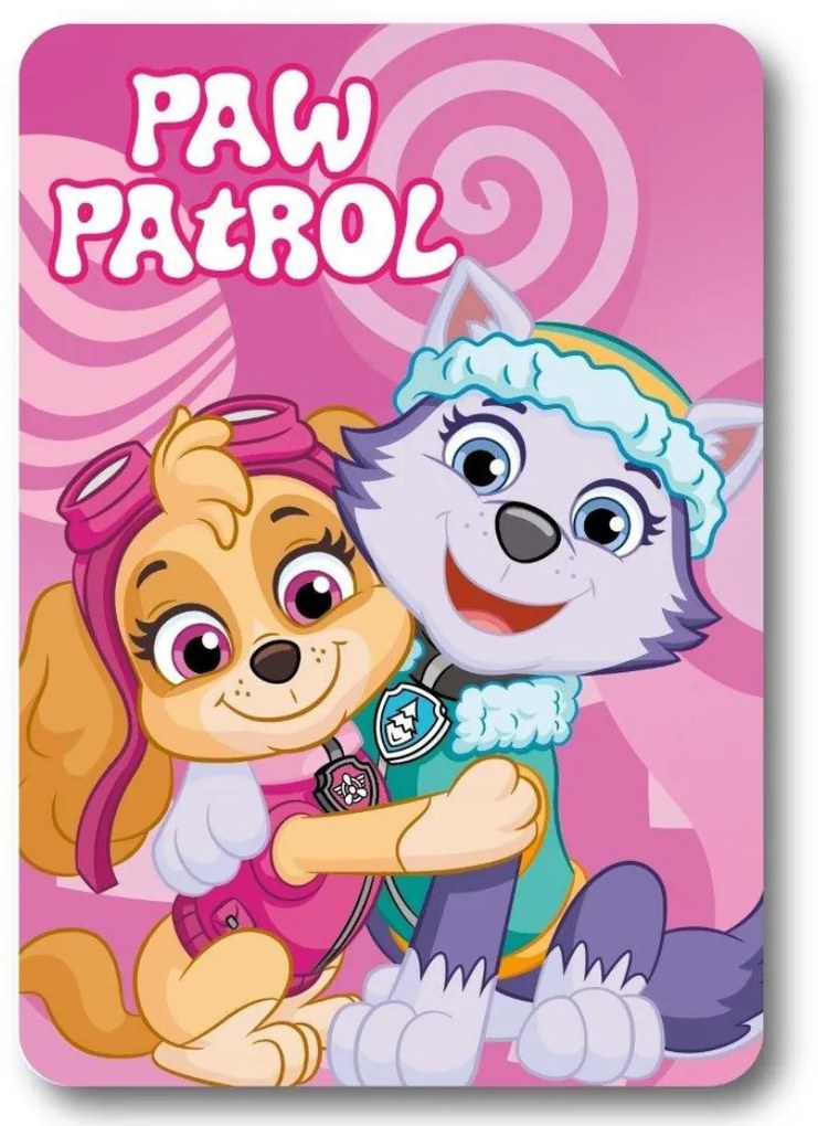 Deka detská flecee Paw Patrol ružová 140x100cm Faro Tiahome
