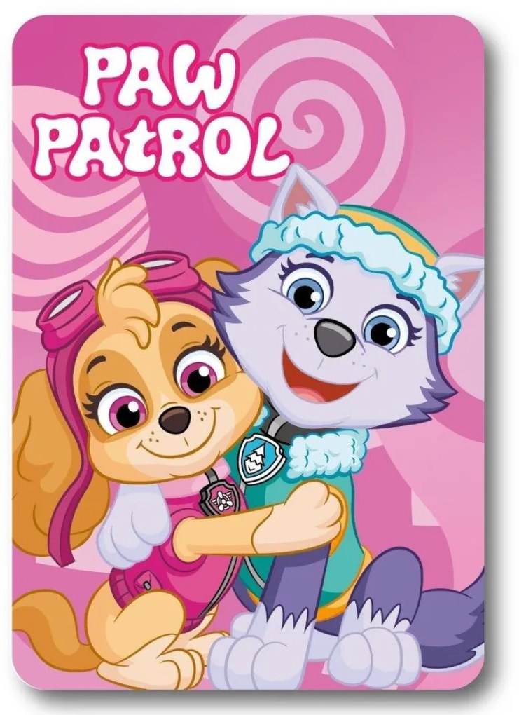 Deka detská flecee Paw Patrol  ružová 140x100cm Faro