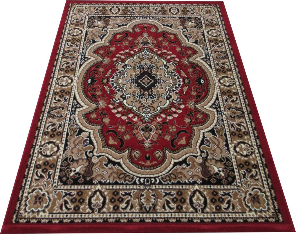DY Orientálny červený koberec Alfa 06 Rozmer: 100x190 cm