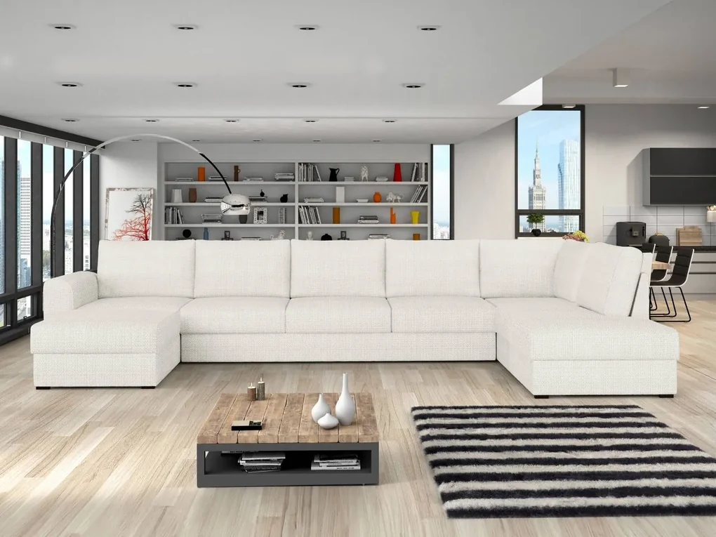 Sedacia súprava Szafran Large, Dostupné poťahy: ekokoža Soft 017 + Lux 06, Strana: Pravá - U
