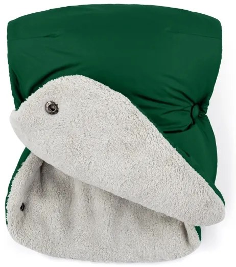 PETITE&amp;MARS - SADA Detský fusak 3v1 JIBOT + rukávniky na kočík zelená