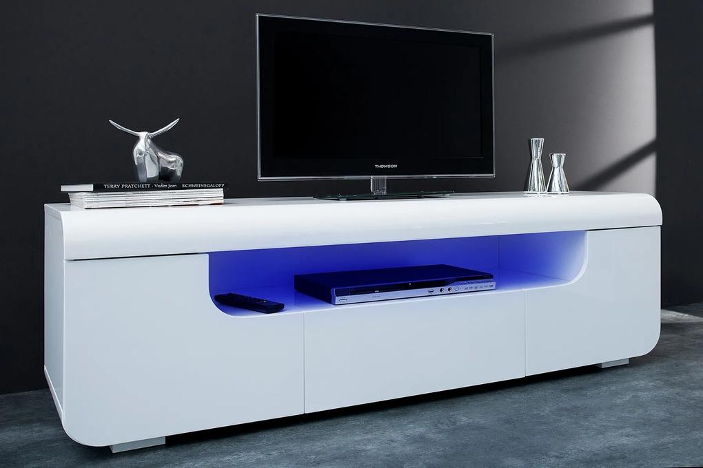 Bighome - TV stolík CUBE AMBIENT 150 cm - biela