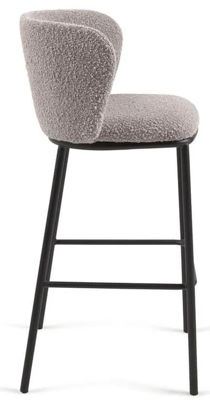 Barová stolička arun 75 cm bouclé sivá MUZZA