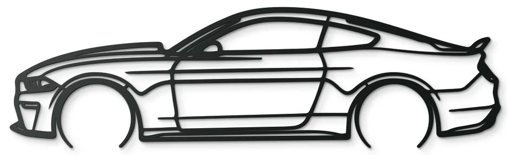 drevko Drevený obraz auta na stenu Ford Mustang 55 Rozmer obrazu: 24,5 x 86 cm, Farba dekorácie: Čierna