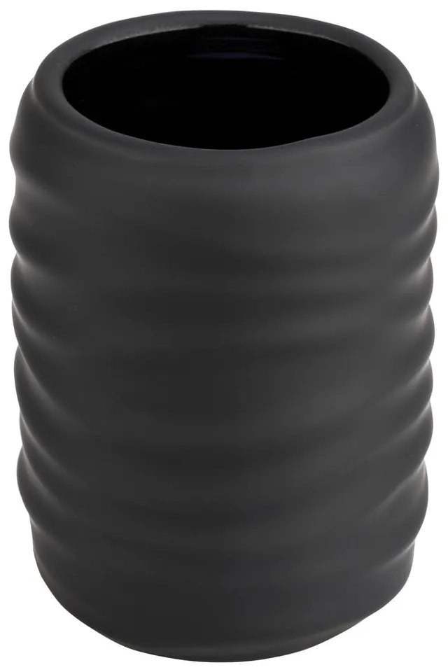 Čierny keramický téglik na zubné kefky Illana – Wenko