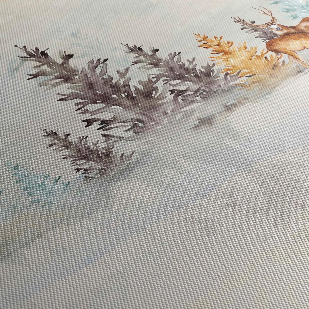 Obraz - Akvarelový les (90x60 cm)