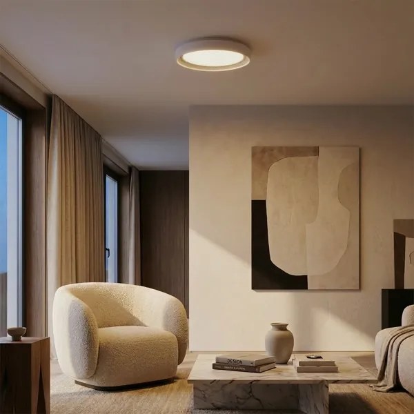 Brilagi - LED stmievateľné stropné svietidlo WALDO LED/48W/230V priemer 40 cm biela/strieborná s diaľkovým ovládaním