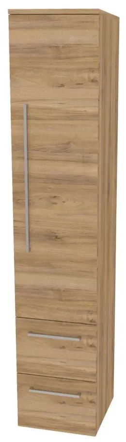 Mereo Bino, kúpeľňová skrinka vysoká 163 cm, pravá, Multidecor, Orech Pacifik prírodný, MER-CN698OPP2