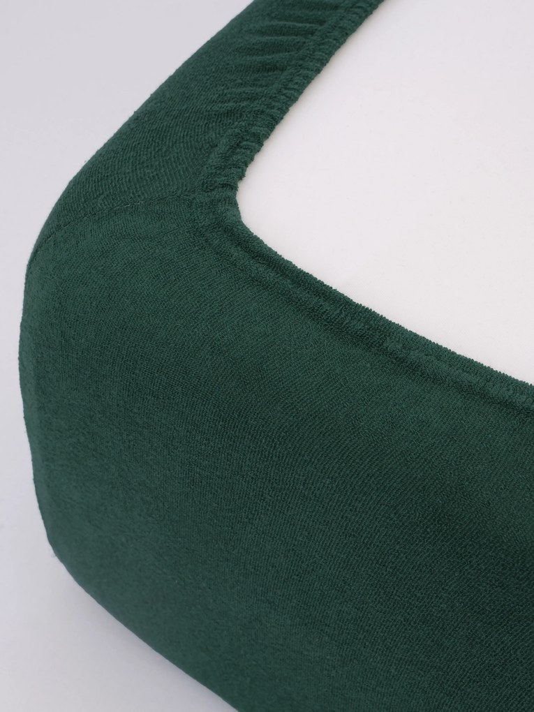 Froté plachta 160 × 200 cm - tmavo zelená