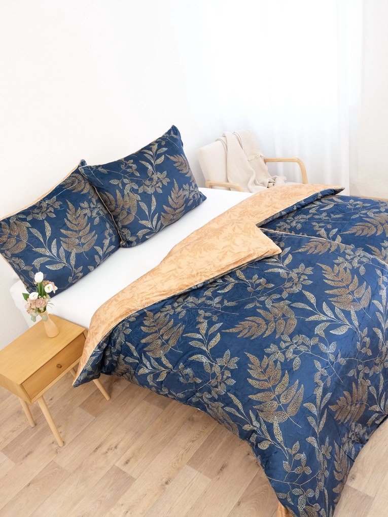 Francúzske obliečky mikroplyš Digital – Gabriela tmavo modrá