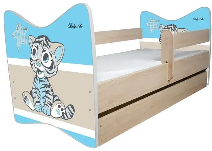 Raj posteli Detská posteľ " Farebné Tigríča " DLX biela