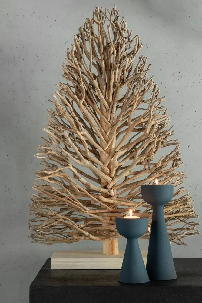 Biely drevený strom na nohe Teatree Wood White - 45*15*70 cm