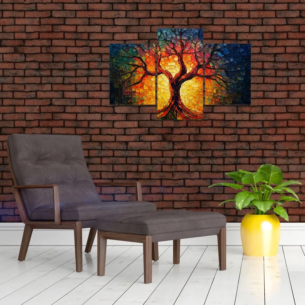 Obraz - Strom života v mozaike (90x60 cm)