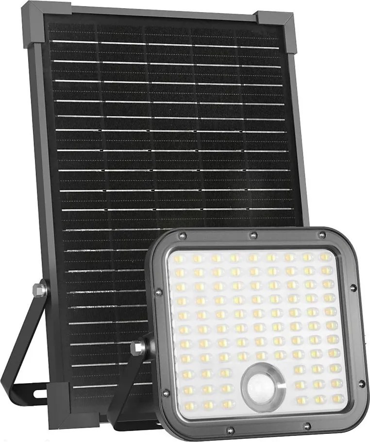 LED vonkajší solárny reflektor so senzorom LED/30W/6,4V IP65 3000/4000K