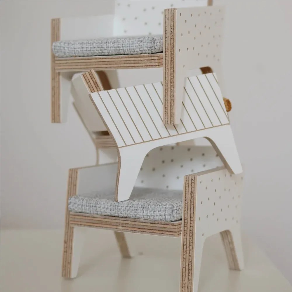 Detský drevený domček pre bábiky s nábytkom