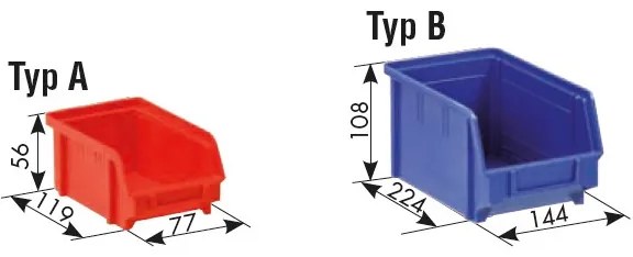 Malow Dielenská skriňa s plastovými boxmi BASIC - 1000 x 435 x 1990 mm, 72+160 boxov