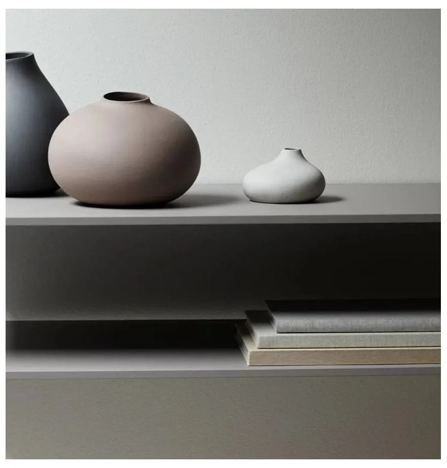 Svetlosivé porcelánové súprava váz 3 ks (výška 9 cm) Nona – Blomus