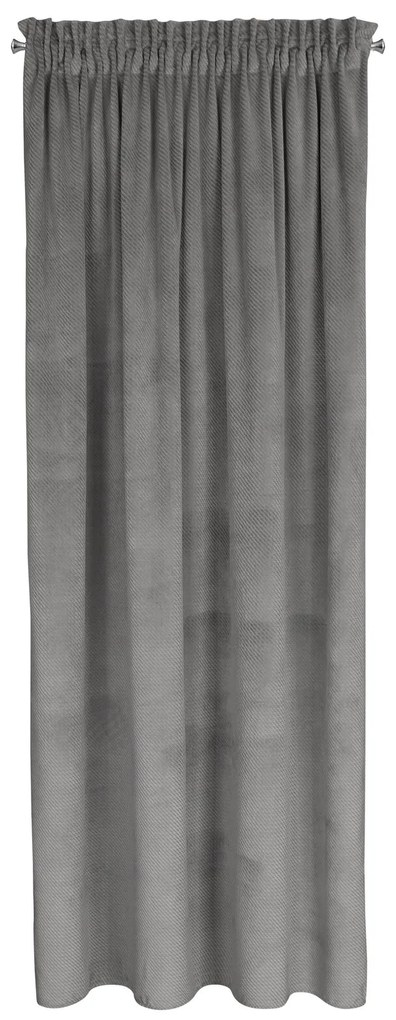 ZATEMŇOVACÍ ZÁVES NA KRÚŽKOCH ELIZA 140X300 CM SIVÁ