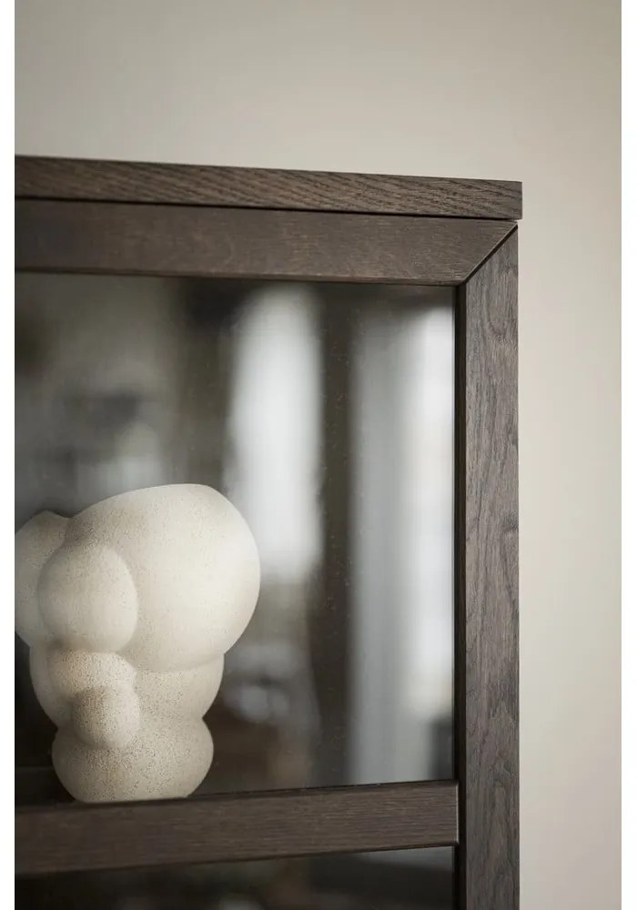 Hnedá vitrína z dubového dreva 95x195 cm Everett – Rowico