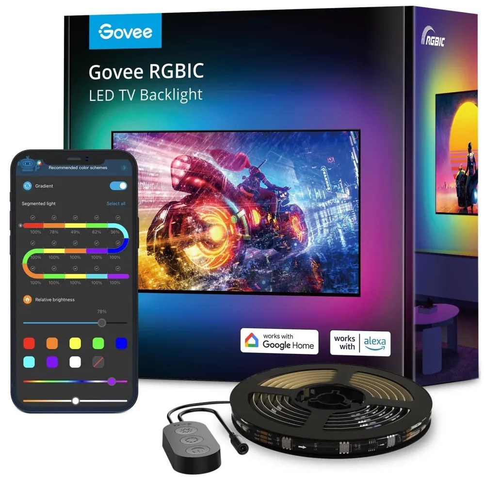 Govee - TV 55-65" SMART LED podsvietenie RGBIC Wi-Fi