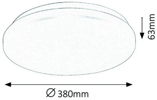 Rabalux LED stropné svietidlo Rob 1x32W | 2100lm | 3000K - priemer 38cm, biela