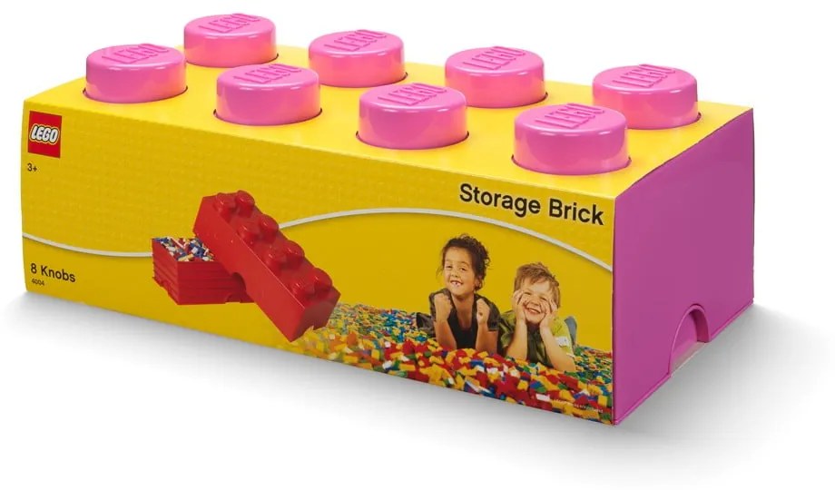 Tmavoružový úložný box LEGO®