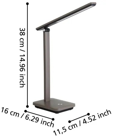 Eglo 900958 - LED Stmievateľná nabíjacia lampa INIESTA LED/3,6W/5V 1800mAh hnedá