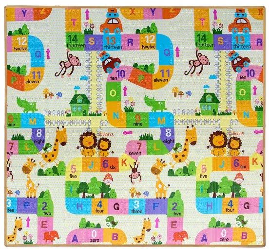 Hracia podložka pre deti MILLY MALLY 197x177 cm - Safari