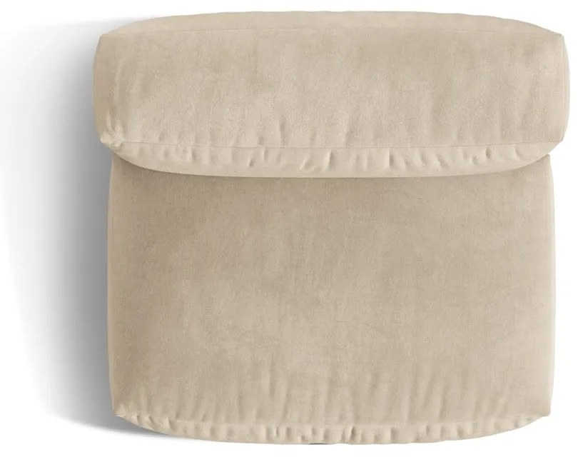 Béžový zamatový modul pohovky (stredový diel) Martina – Micadoni