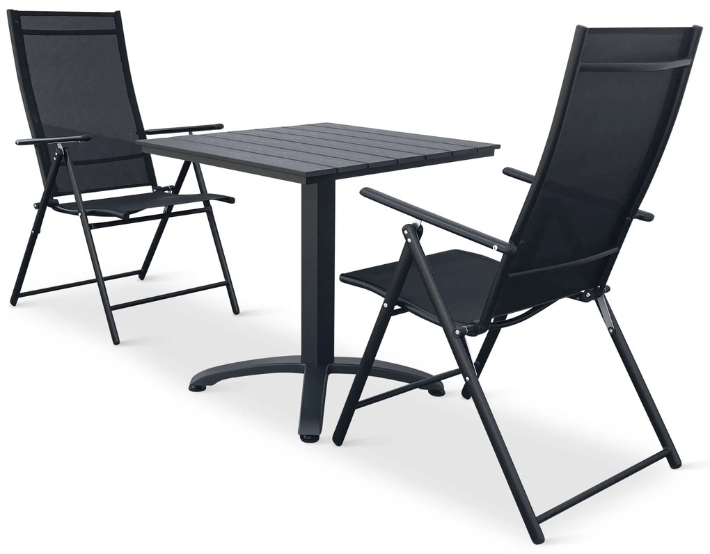 Balkónový set Ristorante + 2x kovová stolička Pia