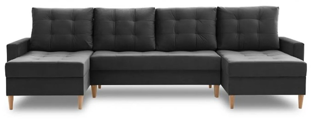 Rohová rozkladacia sedacia súprava LENA U  Ružová