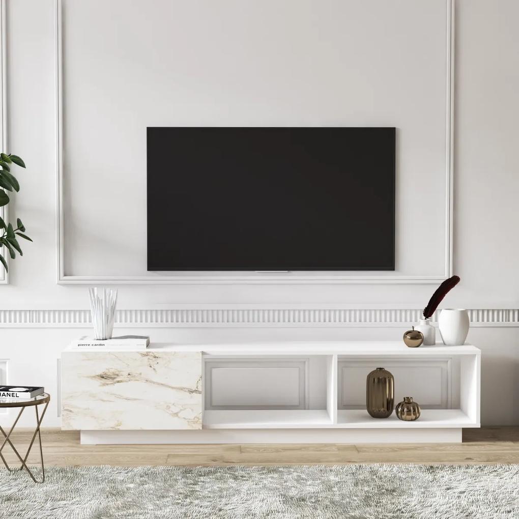 TV stolík Lepando 180 cm biely