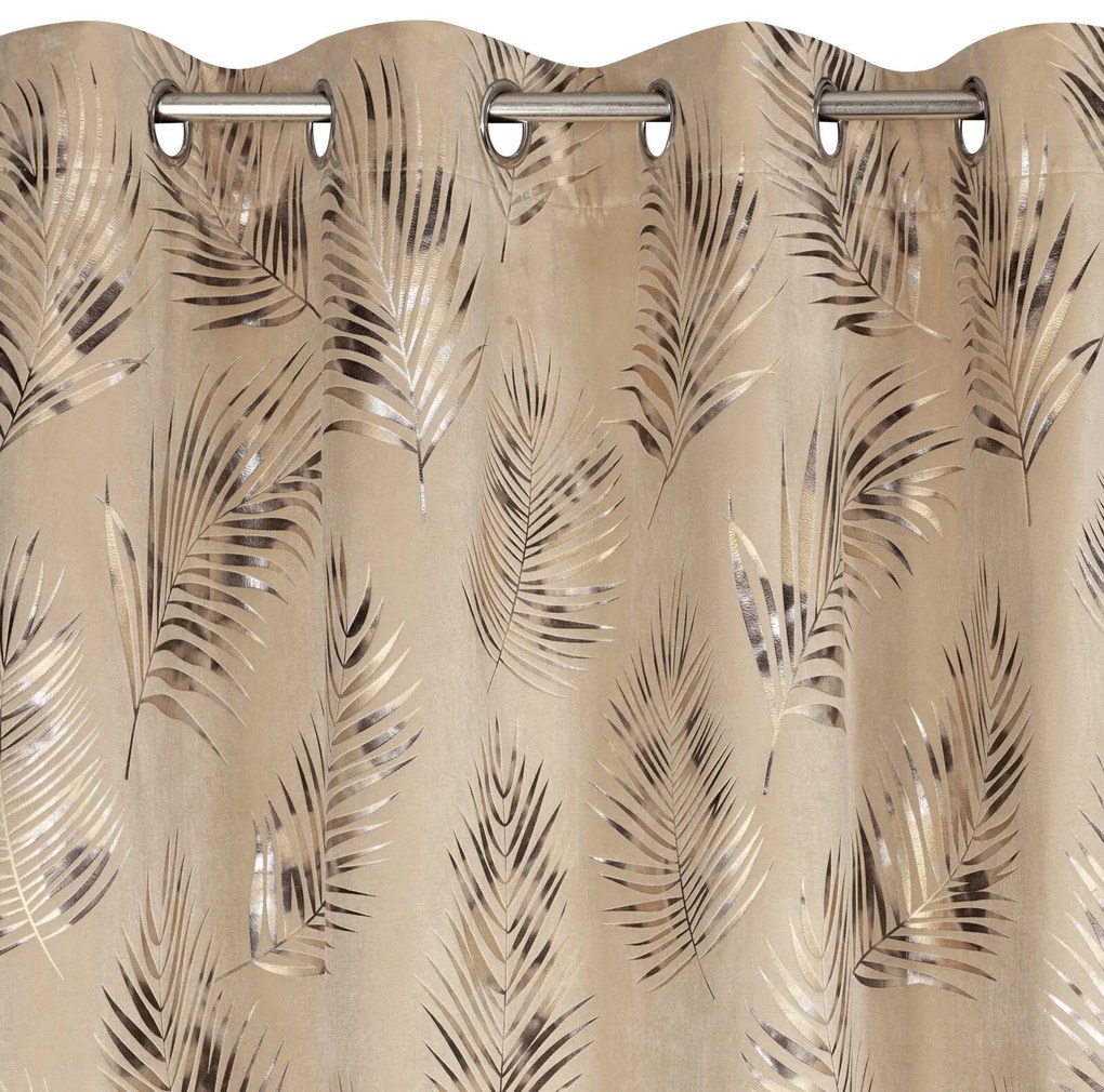 ZATEMŇOVACÍ ZÁVES NA KRÚŽKOCH GLORIA 140X250 CM VZOROVANÁ