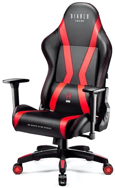 Herné kreslo Diablo X-Horn 2.0 Normal Size: Čierno-červené Diablochairs