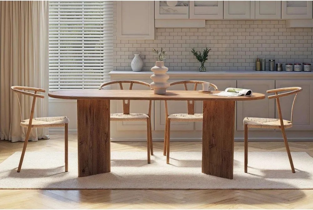 Jedálenský stôl v dekore borovice 90x200 cm Sabella – Kalune Design