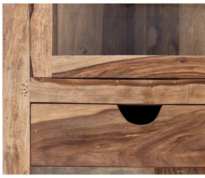 furniture-nabytek.cz - Masívny rohový vysoký šatník Lagos z palisandra, lakovaný, hnedý