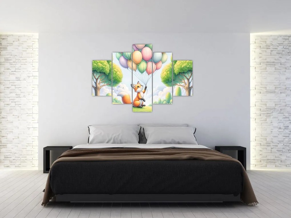 Obraz – Šťastná líška (150x105 cm)