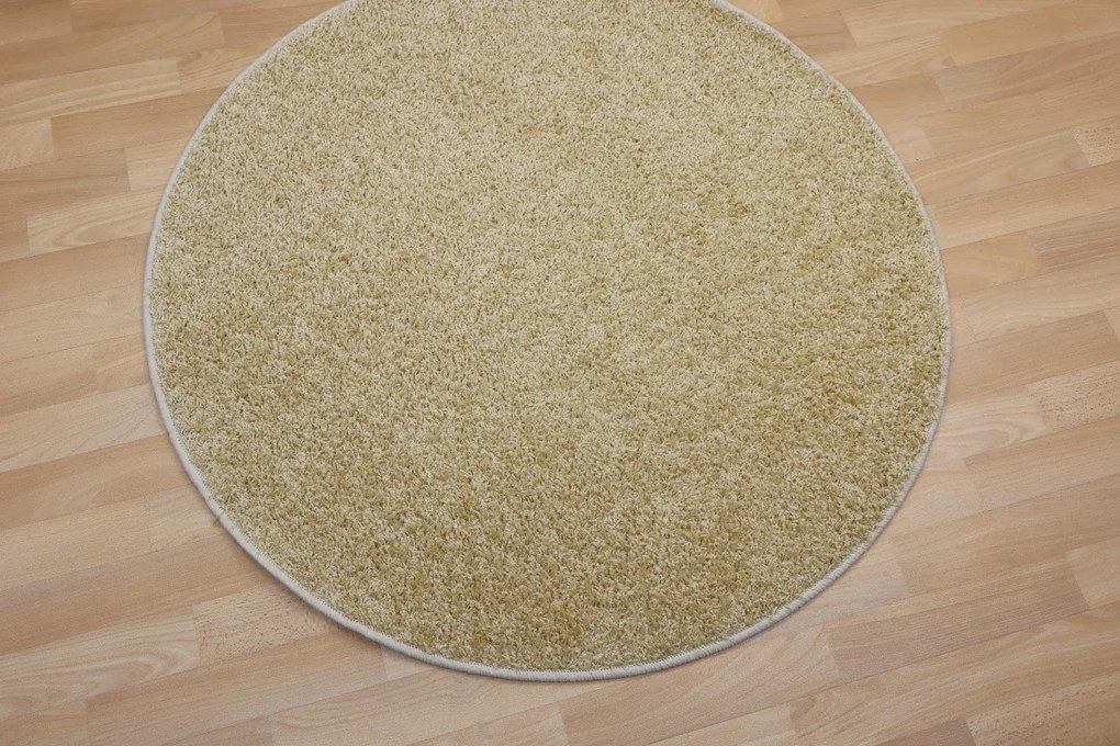 Vopi koberce Kusový koberec Color shaggy béžový guľatý - 300x300 (priemer) kruh cm
