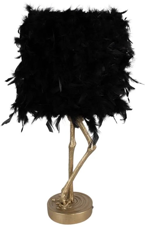 Zlato čierna dekor lampa PŠTROS