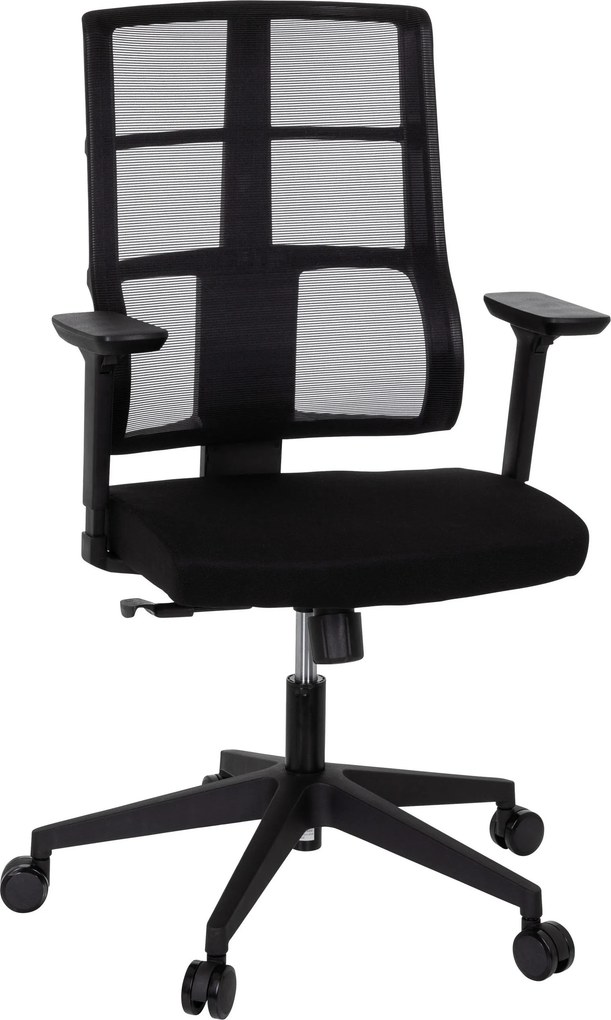 XXXLutz OTOČNÁ STOLIČKA, sieťovina, plochá tkanina, čierna MID.YOU - Online Only kancelárie - 001918039901
